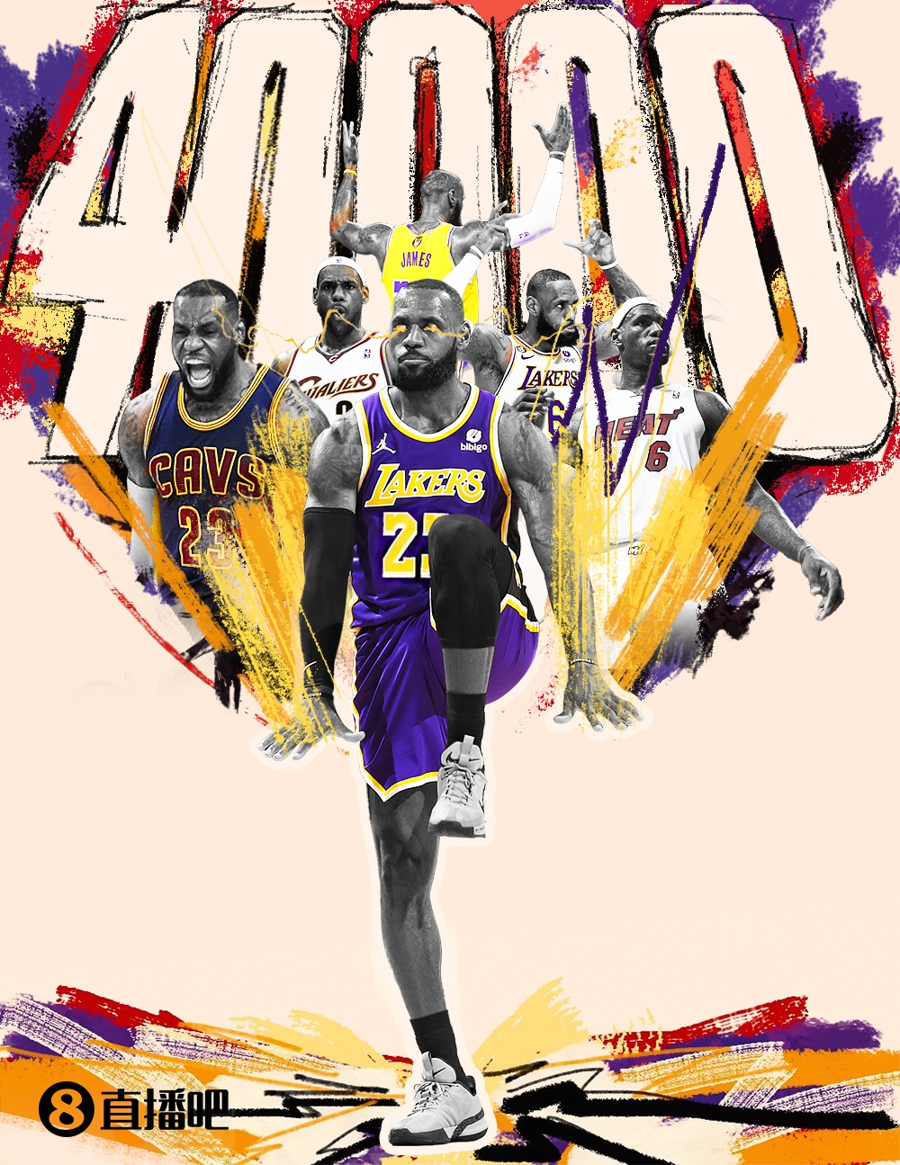 去年今日：詹姆斯生涯總得分突破40000分 NBA曆史首人