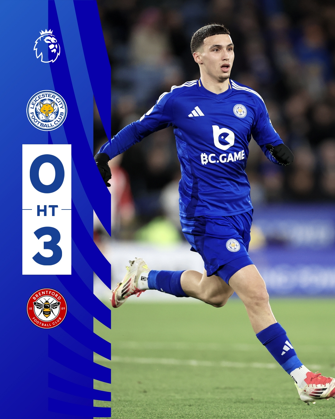 半場0-3！萊斯特若不進球輸球，將主場6連敗0進球創曆史最糟戰績