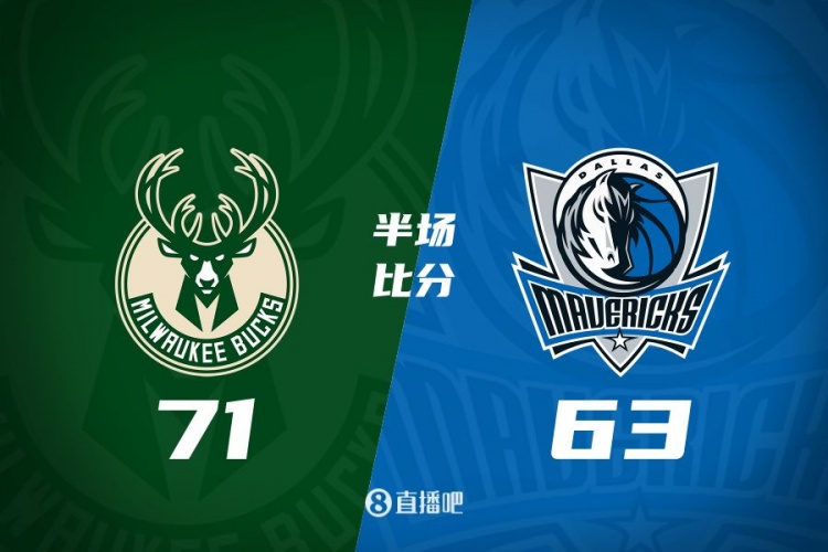 半場戰報：雄鹿領先獨行俠8分 字母哥15分5板5助 歐文16分